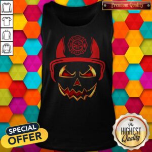 Alternative view of Happy Halloween Skull Firefighter Shirt