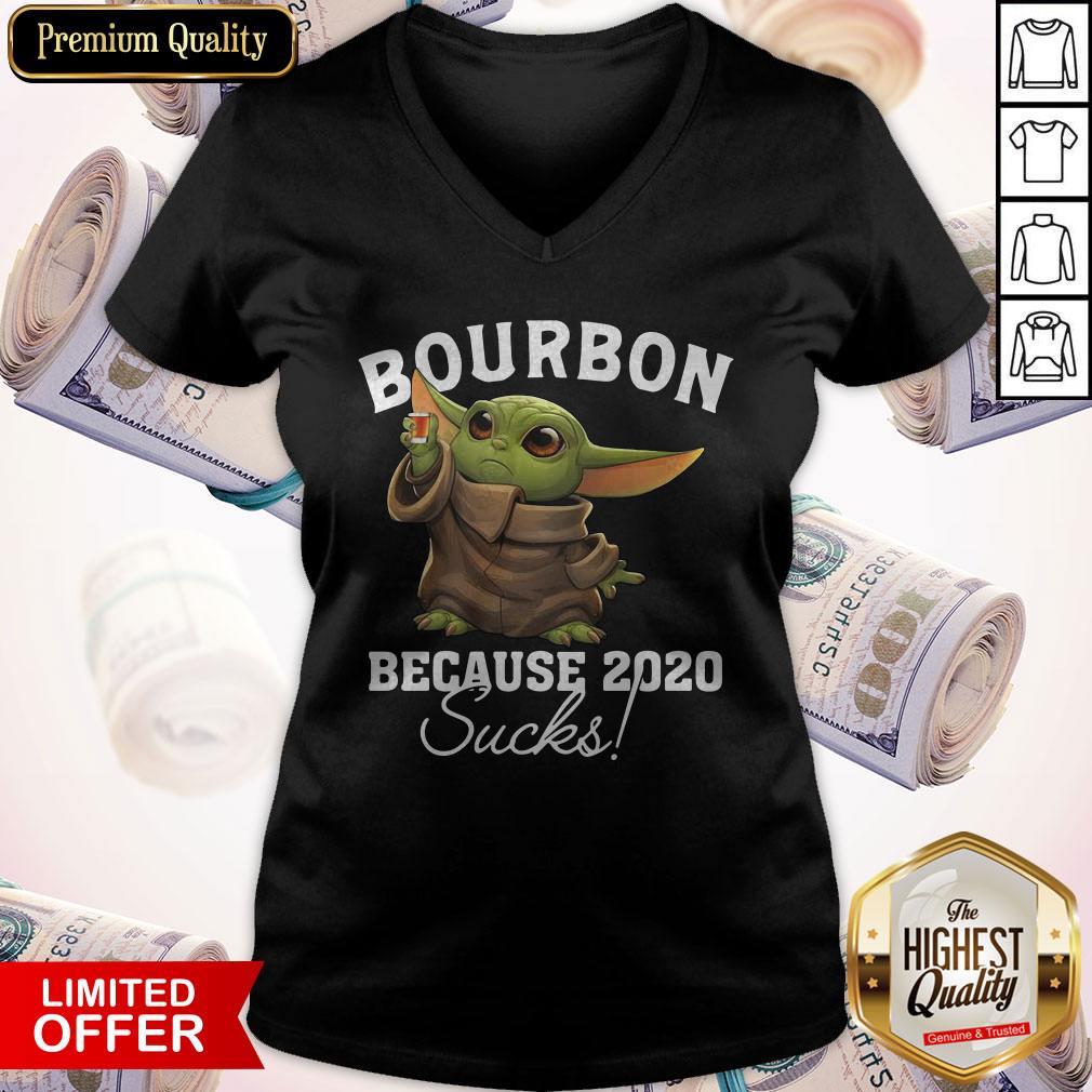 Official Baby Yoda Bourbon Because 2020 Sucks Shirt - Image 3