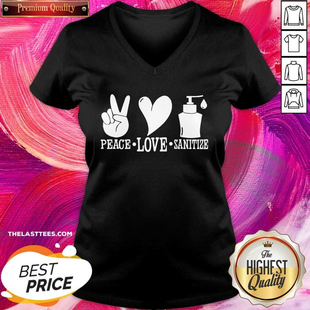 Official Peace Love Sanitize Shirt - Image 2