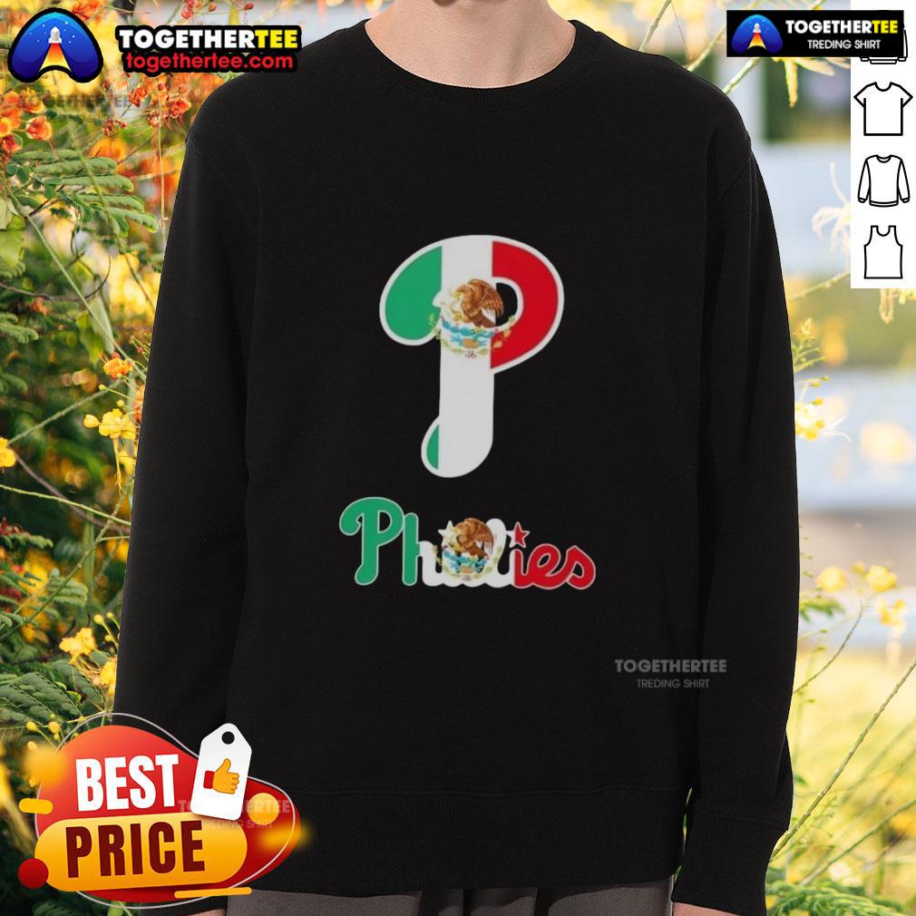 Good Philadelphia Phillies Baseball X Mexican Flag T-Shirt - Image 5