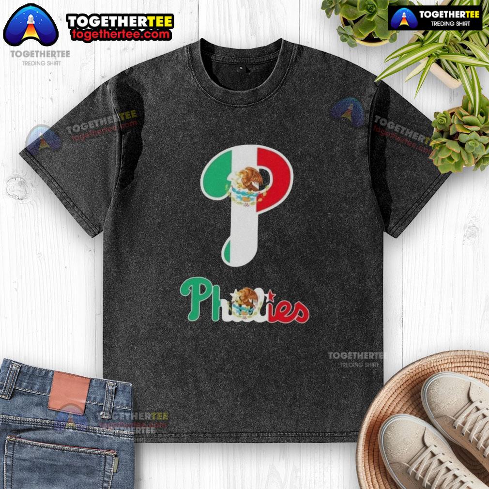 Good Philadelphia Phillies Baseball X Mexican Flag T-Shirt - Image 6