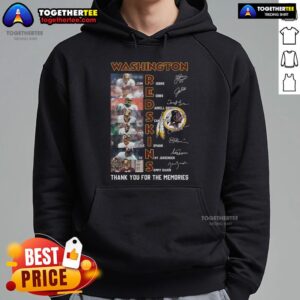 Alternative view of Top Washington Redskins Thank You For The Memories T-Shirt