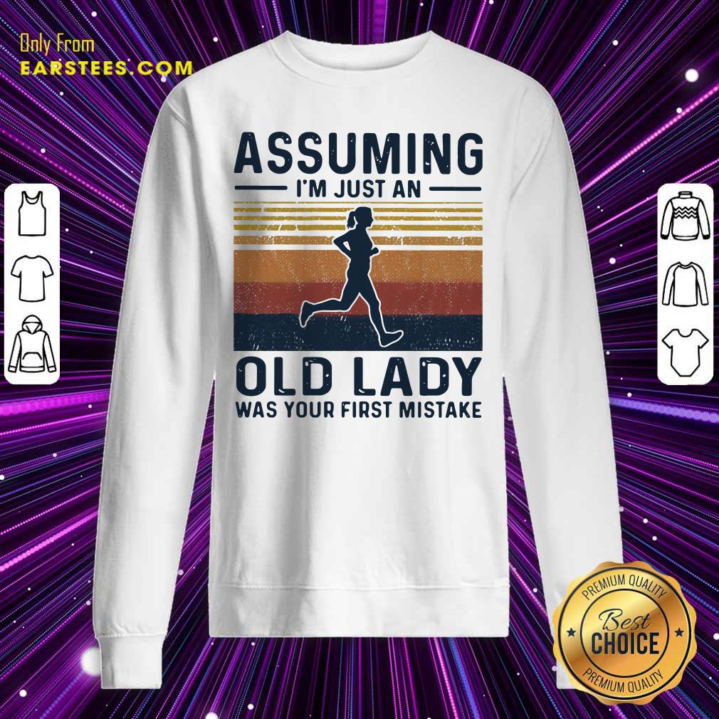 Funny Assuming I’m Just An Old Lady Was Your First Mistake Vintage Shirt - Image 5