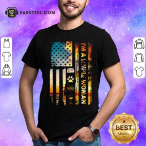 Official American Flag I’m A Simple Woman I Love Camping Dog Flip Flop And Wine Shirt