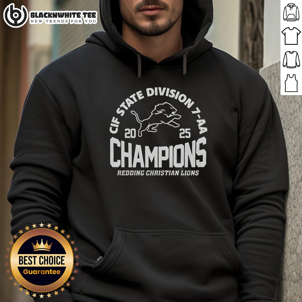 Good Redding Chirstian Lions CIF State Division 7-Aa Champions T-Shirt - Image 2