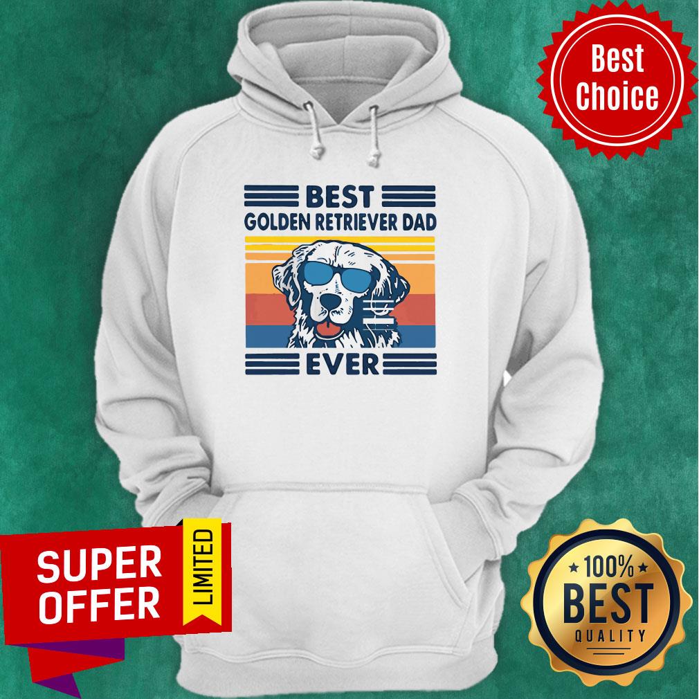 Premium Vintage Best Golden Retriever Dad Ever Classic Shirt - Image 3