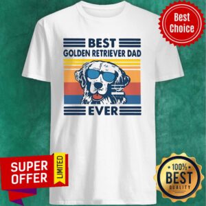 Premium Vintage Best Golden Retriever Dad Ever Classic Shirt