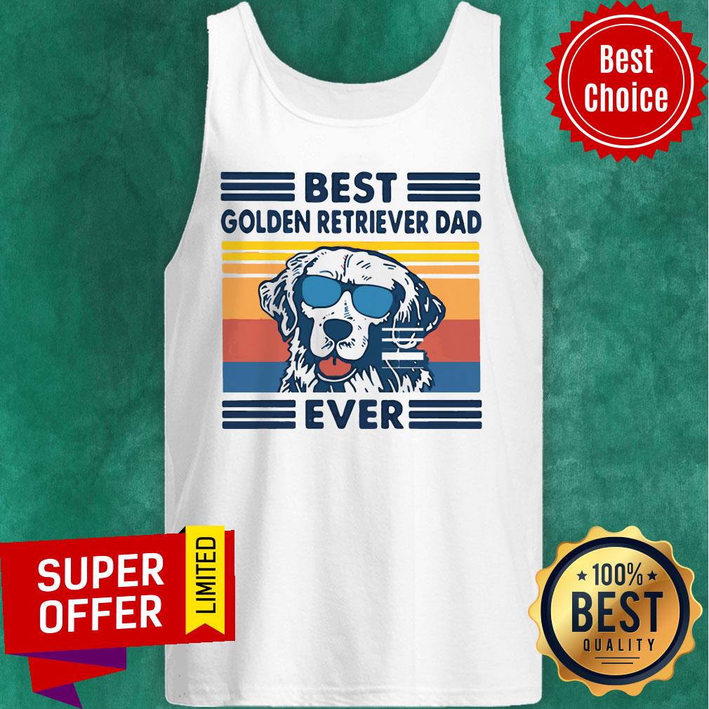 Premium Vintage Best Golden Retriever Dad Ever Classic Shirt - Image 5