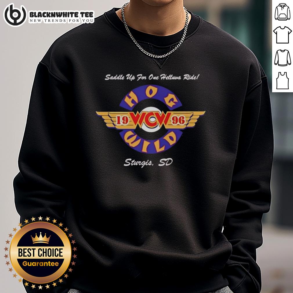 Premium Hog Wild Saddle Up For One Helluva Ride 1996 T-Shirt - Image 5