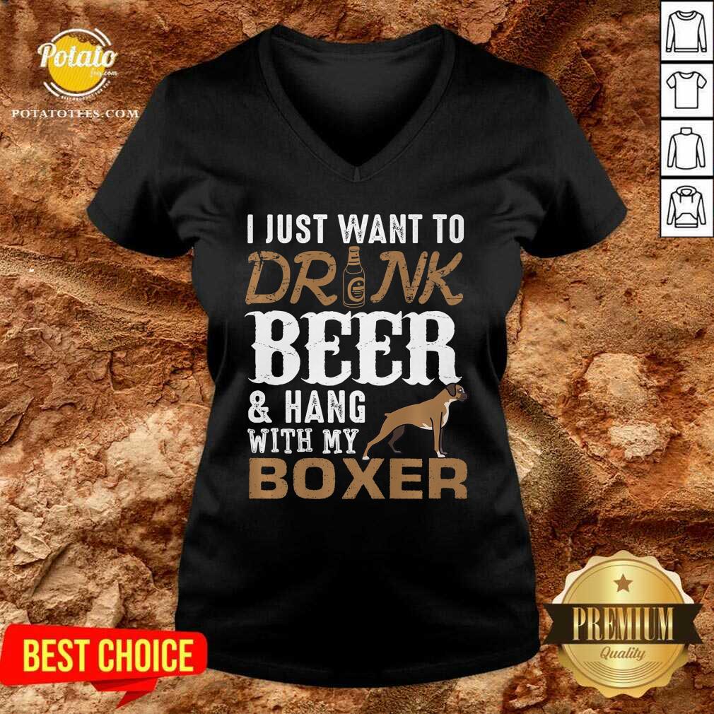 I Just Want To Drink Beer And Hang With My Boxer 2021 Shirt - Image 3