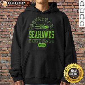 Alternative view of Official Property Of Seattle Seahawks Football Since 1976 T-Shirt