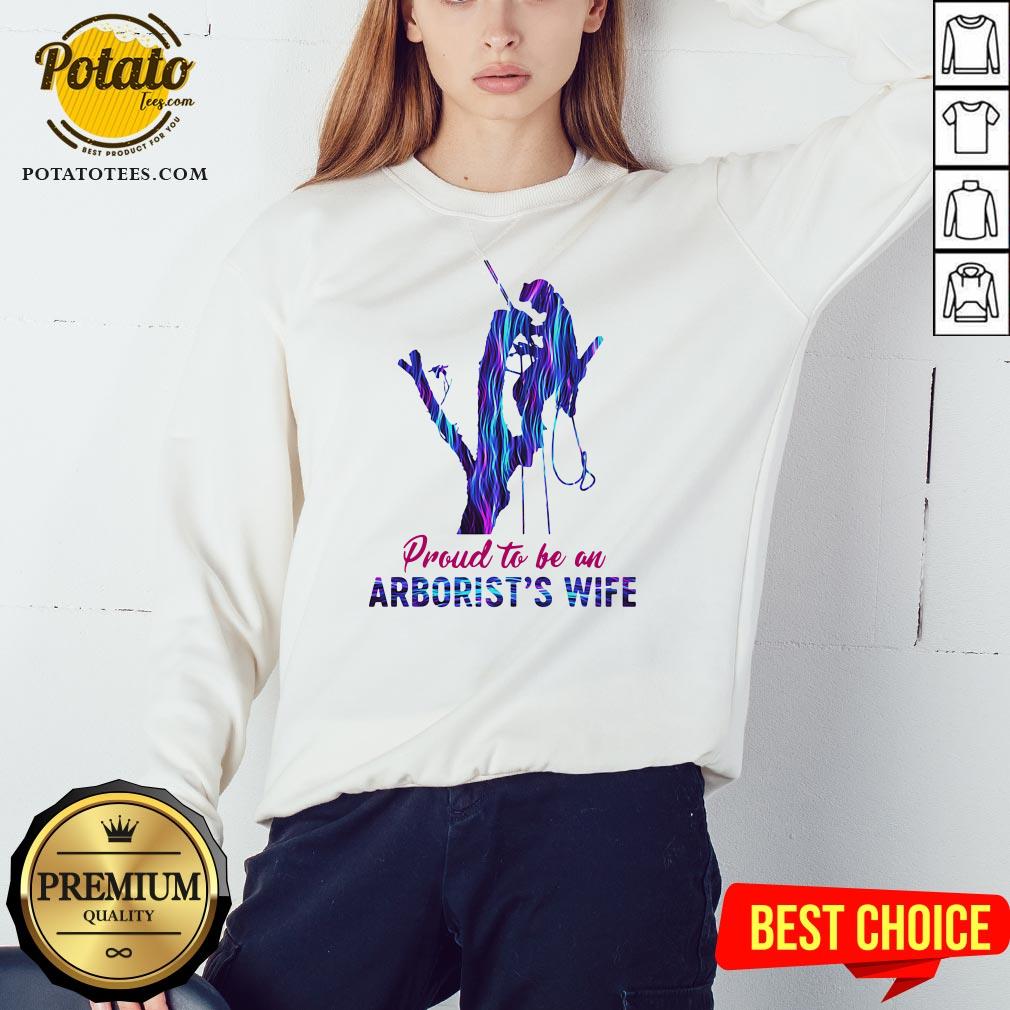Happy Proud To Be An Arborist’s Wife Hologram Shirt - Image 4