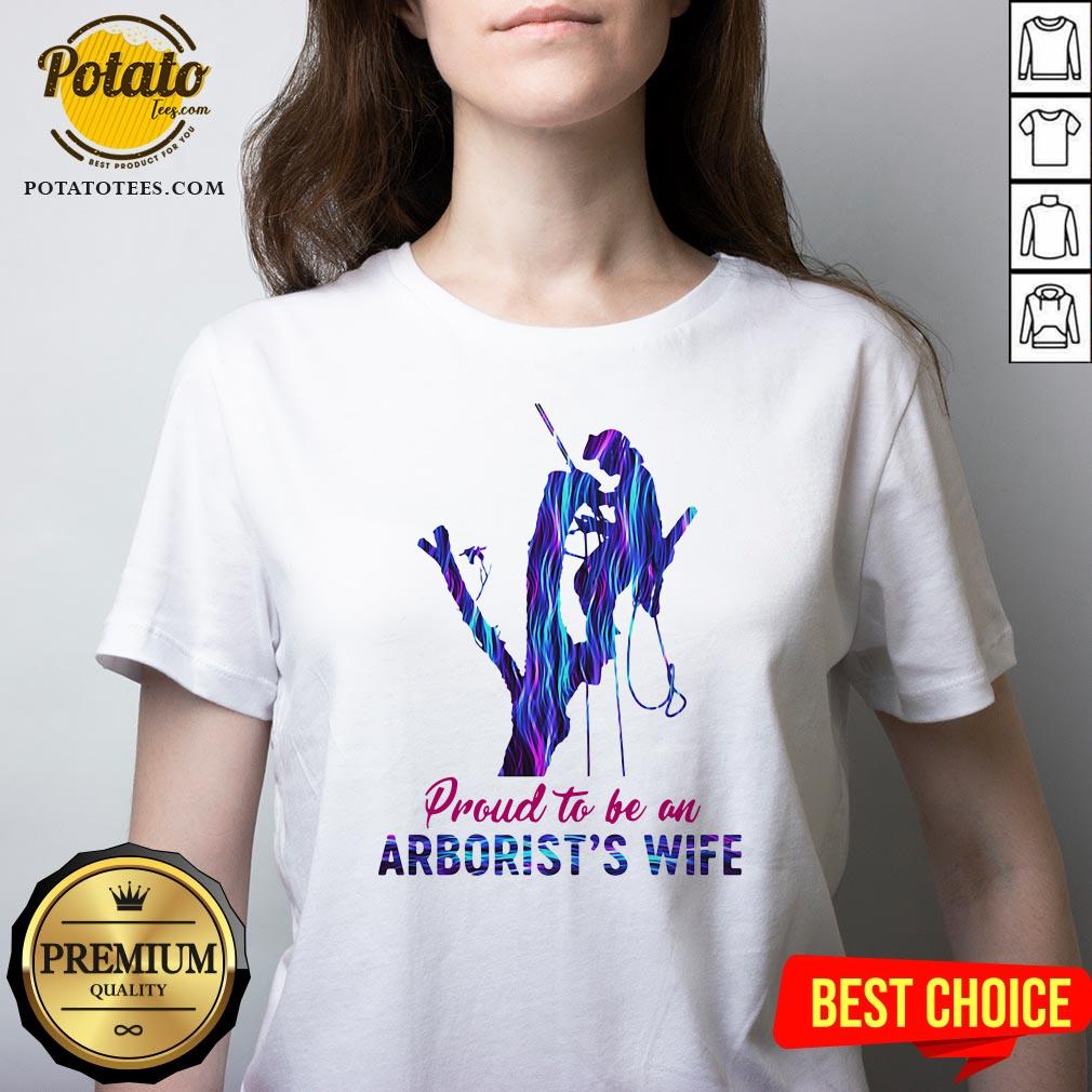 Happy Proud To Be An Arborist’s Wife Hologram Shirt - Image 2