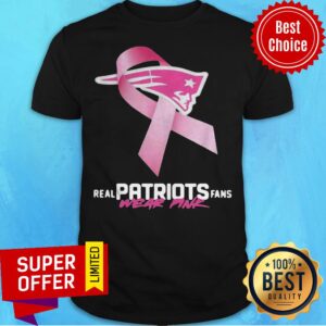 Nice Real Patriots Fans Wear Pink Logo Cancer Awareness Shirt