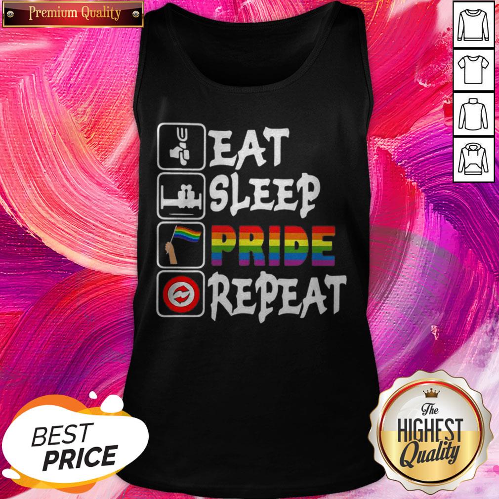 LGBT Eat Sleep Pride Repeat Premium Top Perfect Shirt - Image 5