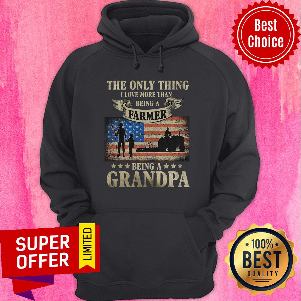 The Only Thing Being A Farmer Being A Grandpa American Flag Shirt - Image 5