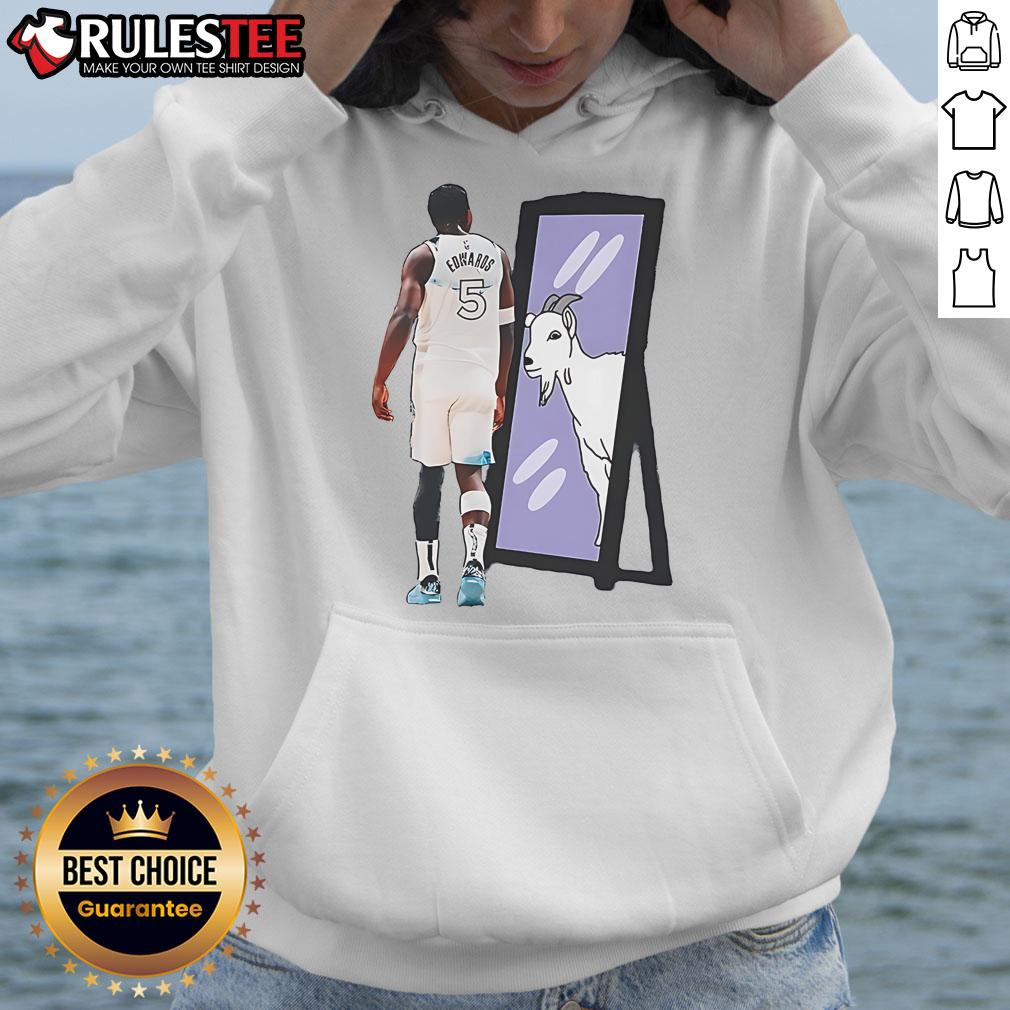 Awesome Anthony Edwards Minnesota Timberworlf NBA Basketball Goat T-Shirt - Image 2