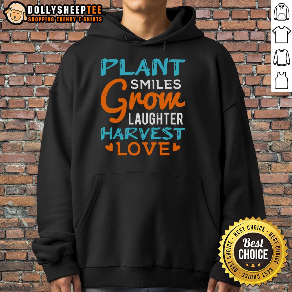 Happy Plant Smiles Grow Laughter Harvest Love T-Shirt - Image 2