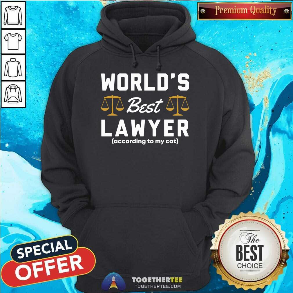 Premium World'S Best Lawyer According To My Cat T-Shirt - Image 5