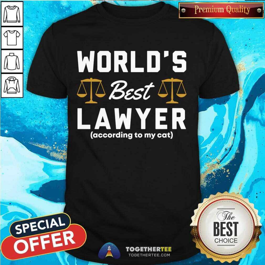 Premium World'S Best Lawyer According To My Cat T-Shirt