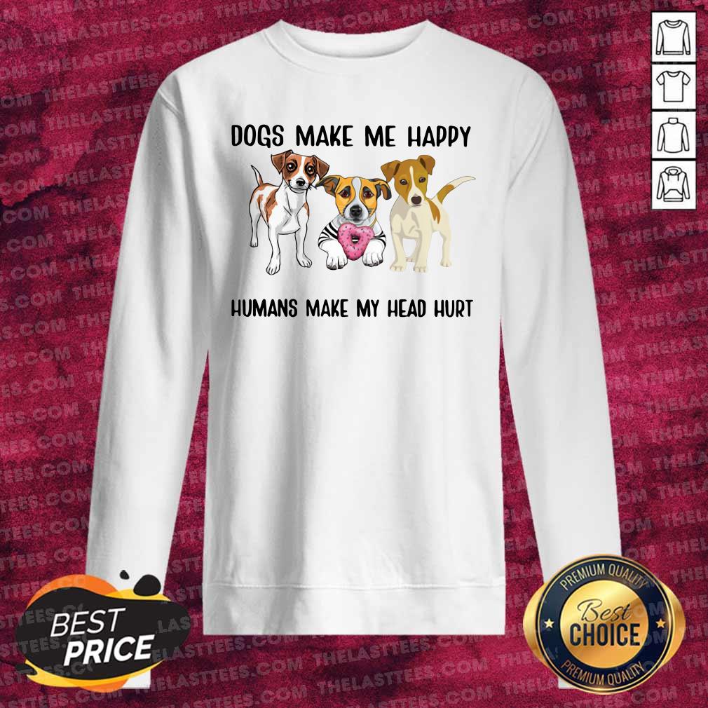 Top Beagle Dogs Make Me Happy Humans Make My Head Hurt Shirt - Image 2
