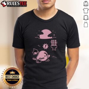 Cute Pink Ninja Kirby Samurai Gamer T-Shirt