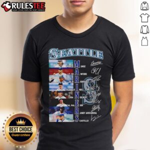 Official Seattle Mariners Name Teams 2025 Signature T-Shirt