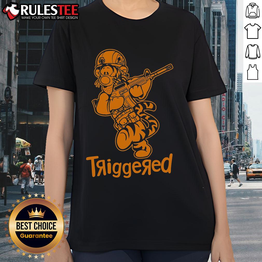 Awesome Triggered Tigger Winnie The Pooh Military T-Shirt - Image 3