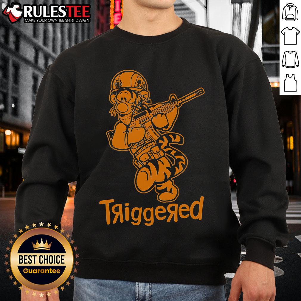 Awesome Triggered Tigger Winnie The Pooh Military T-Shirt - Image 5
