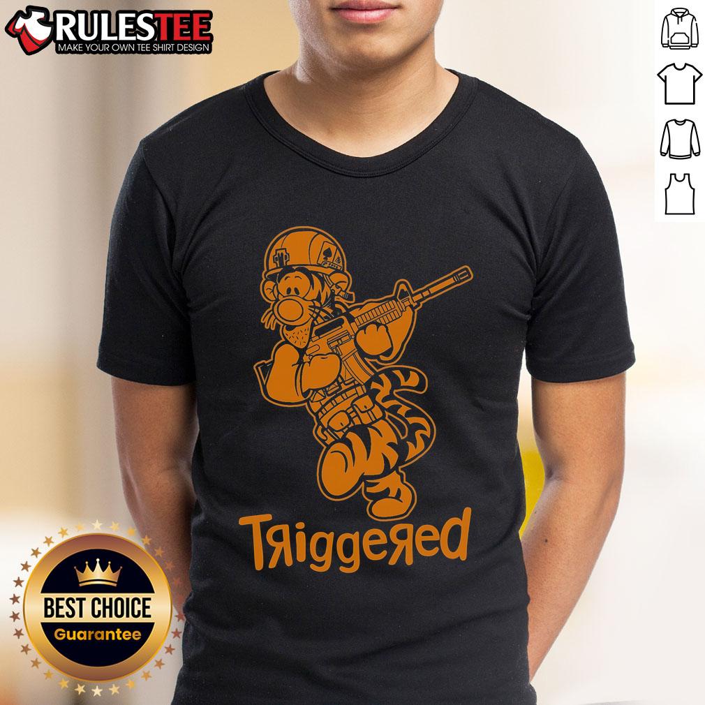 Awesome Triggered Tigger Winnie The Pooh Military T-Shirt