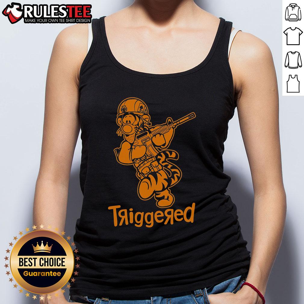 Awesome Triggered Tigger Winnie The Pooh Military T-Shirt - Image 4
