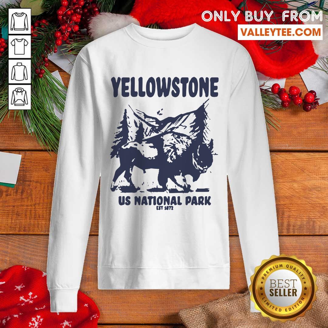 Wicked Yellowstone US National Park 1872 Bison Mountain Landscape Shirt - Image 3