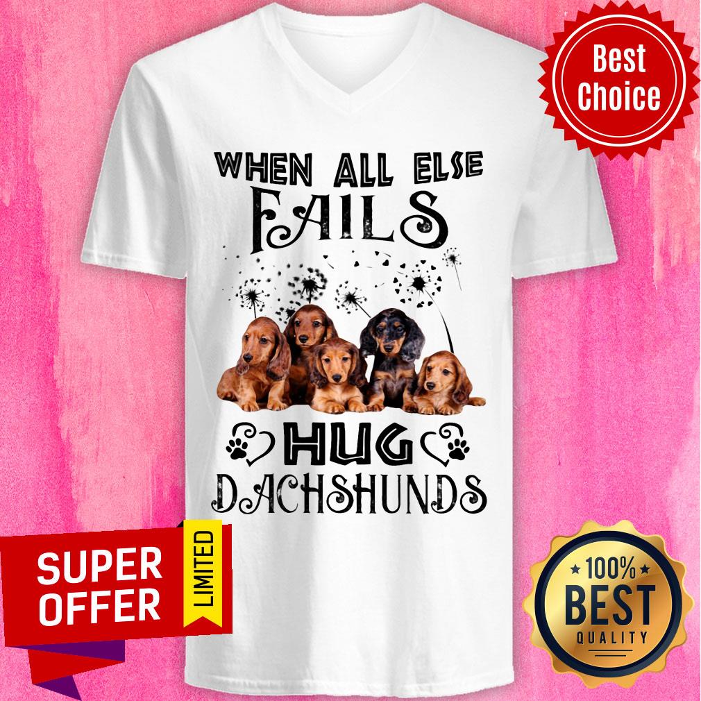 When All Else Fails Dog Hug Dachshunds Shirt - Image 2