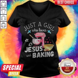 Alternative view of Happy Just A Girl Who Loves Jesus And Baking Christian Shirt