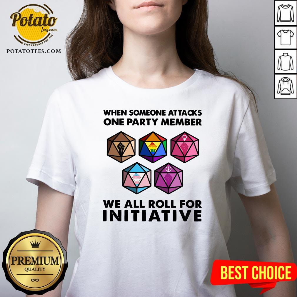 Hot Vote President When Someone Attacks One Party Member We All Rolls For Initiative Shirt - Image 2