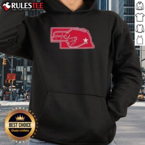 Alternative view of Official Fingers Nebraska Map T-Shirt