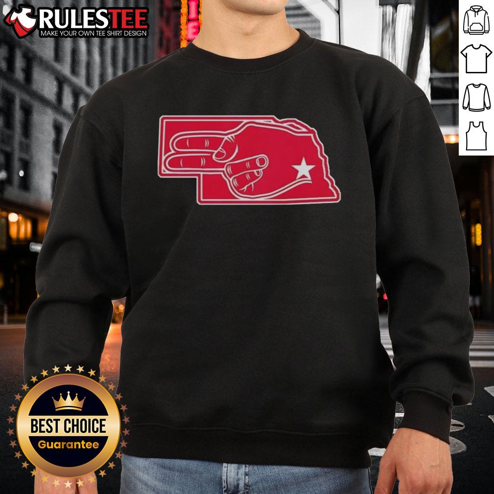 Official Fingers Nebraska Map T-Shirt - Image 5