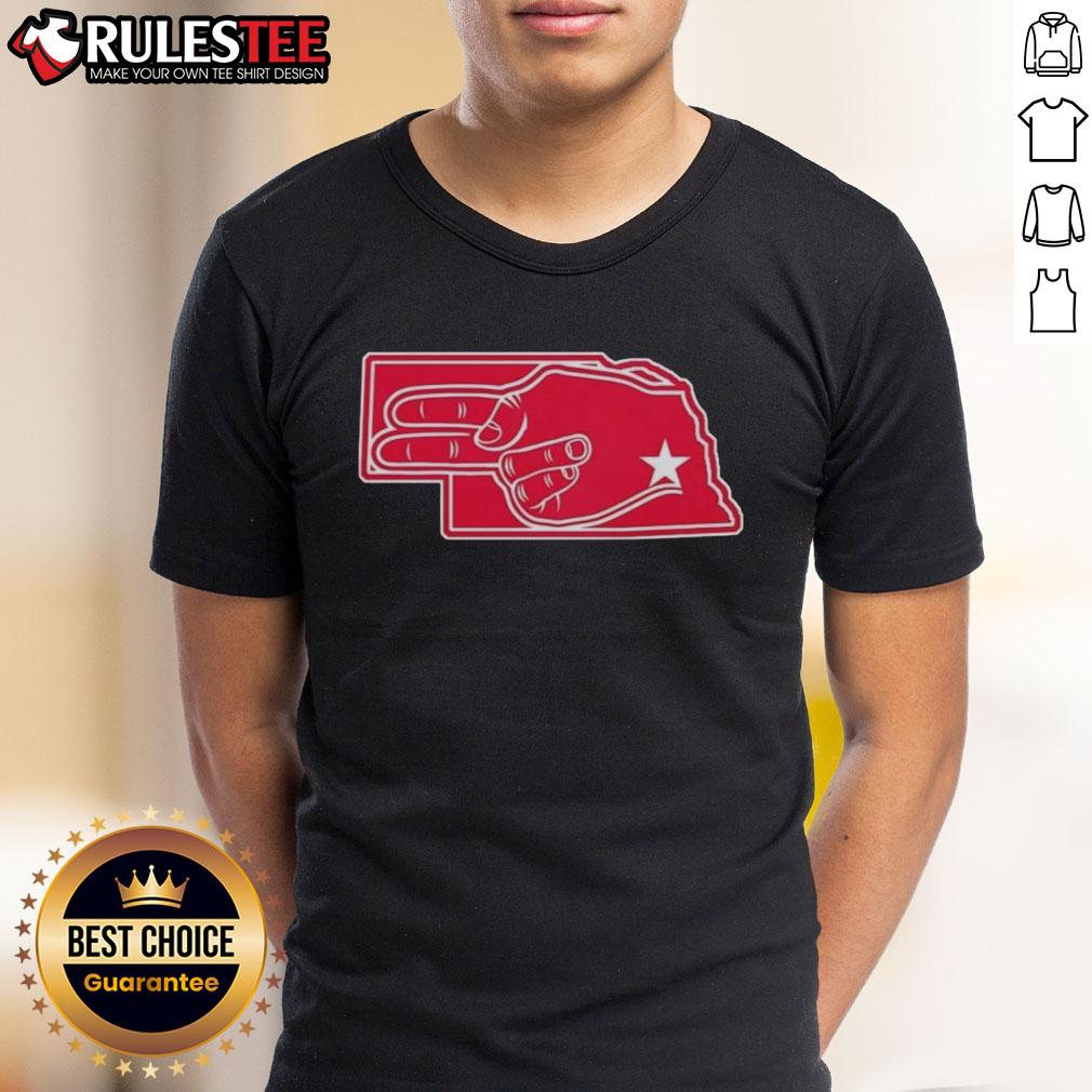 Official Fingers Nebraska Map T-Shirt