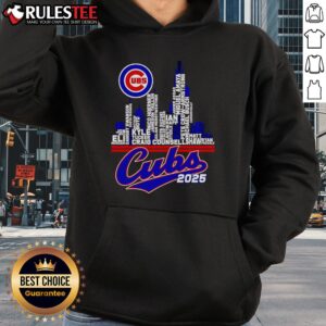 Alternative view of Official Chicago Cubs 2025 Skyline Name T-Shirt