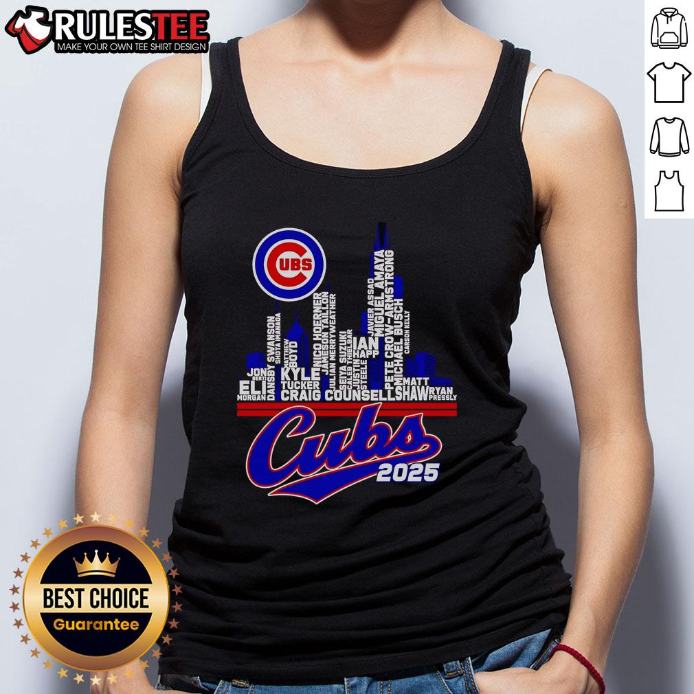 Official Chicago Cubs 2025 Skyline Name T-Shirt - Image 4