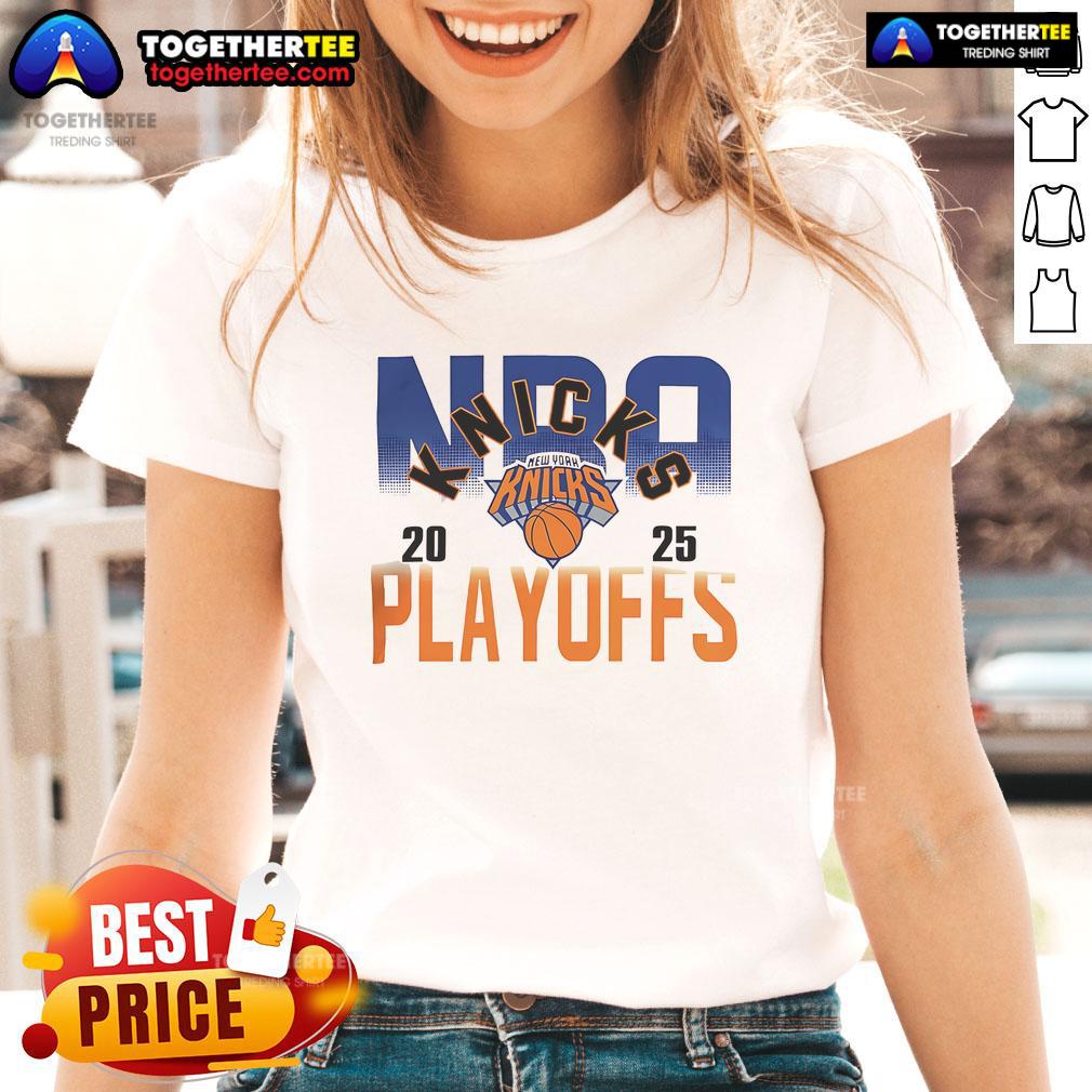 Official NBA New York Knicks 2025 Playoffs T-Shirt - Image 3