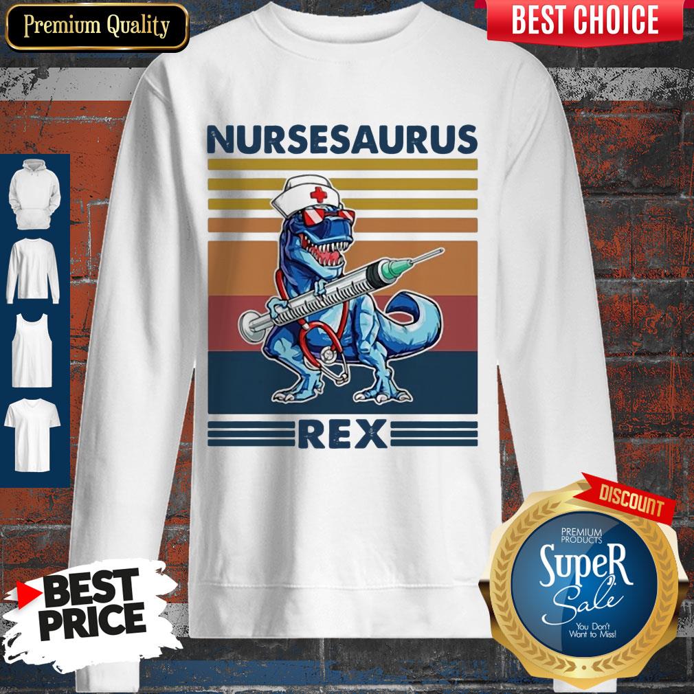 Awesome Dinosaur Nurse Nursesaurus Rex Shirt - Image 3
