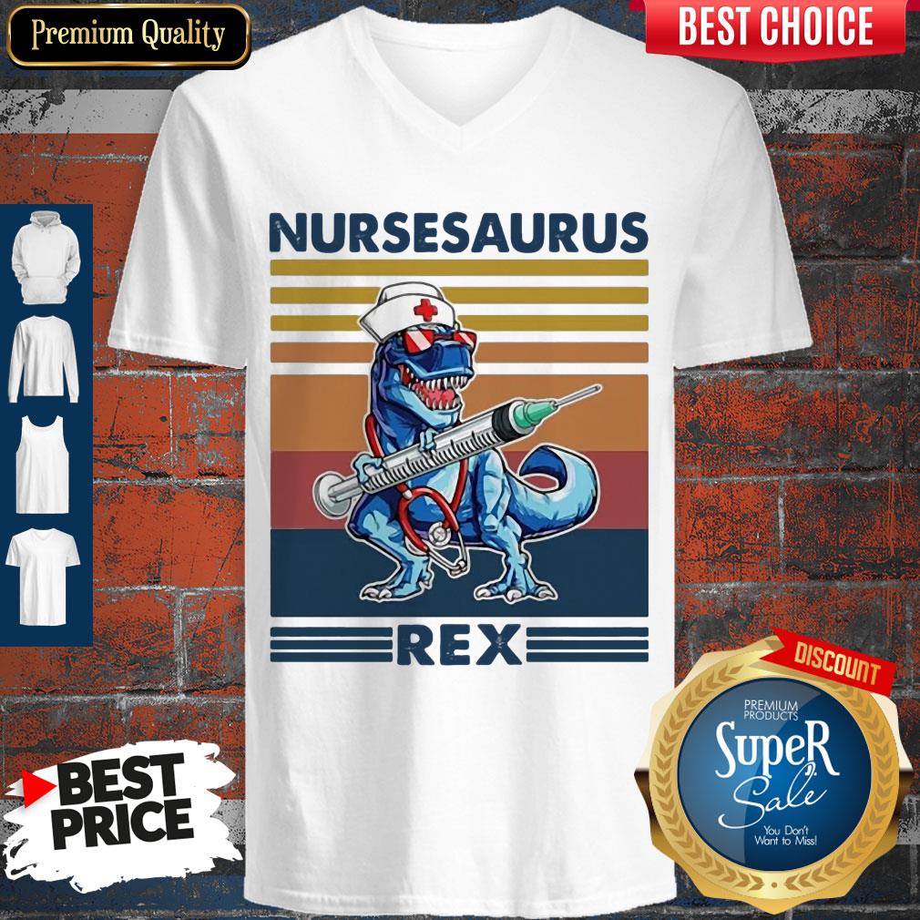 Awesome Dinosaur Nurse Nursesaurus Rex Shirt - Image 5