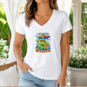 Alternative view of Funny Brain Biter Splash Pixel Survival Shirt