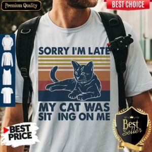 Vintage Sorry I'm Late My Cat Was Sitting On Me Vintage Shirt