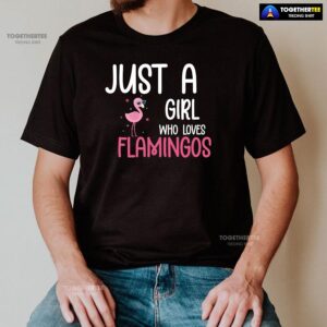 Alternative view of Just A Girl Who Loves Flamingos T-Shirt