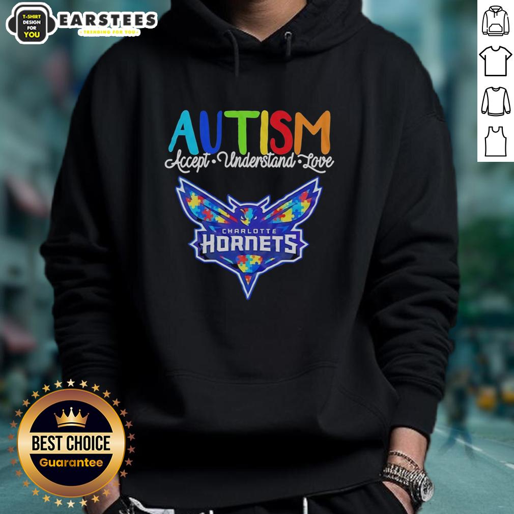 Hot Charlotte Hornets Autism Accept Understand Love Awareness Support T-Shirt - Image 2