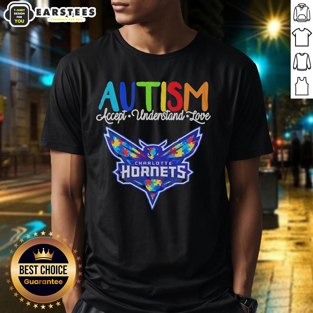 Hot Charlotte Hornets Autism Accept Understand Love Awareness Support T-Shirt