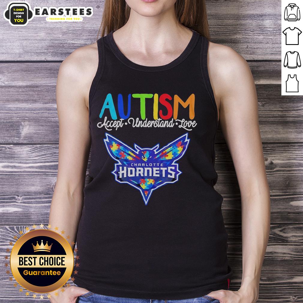 Hot Charlotte Hornets Autism Accept Understand Love Awareness Support T-Shirt - Image 4