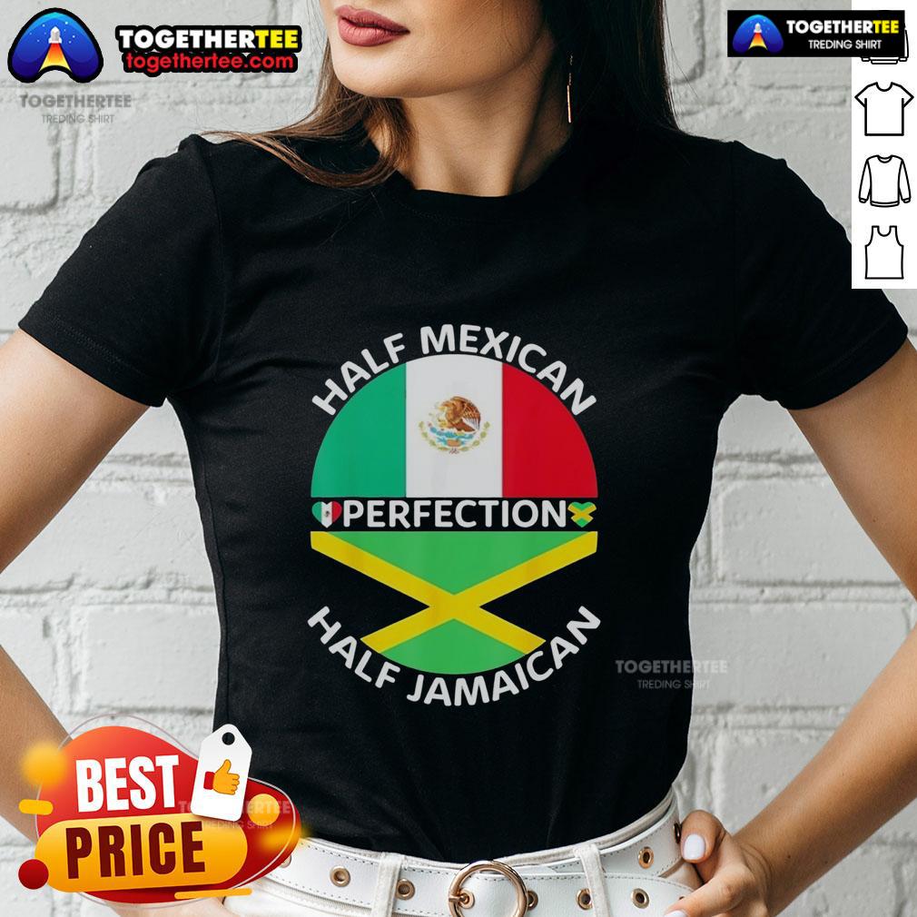 Hot Half Mexican Half Jamaican Flag Mashup Perfection T-Shirt - Image 3